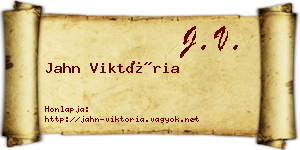 Jahn Viktória névjegykártya