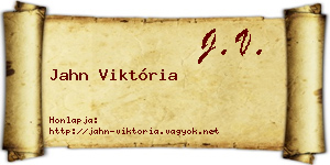 Jahn Viktória névjegykártya